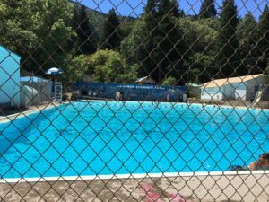 Old fashioned swimming pool 